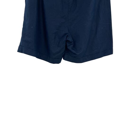 J. Mclaughlin Ebba Shorts Linen Blend Twill Pleated Navy Blue Size US 8 - Picture 9 of 12